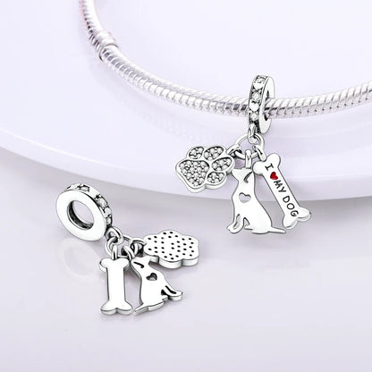 925 Sterling Silver Charms Beads Pendant Tree of Life Dog Elephant Love Heart Charm Fit Original Bracelet DIY Women Jewelry…