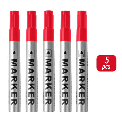 Permanent Paint Marker Pen Waterproof Black Pen for Tyre Oily Markers Quick Drying Signature Pen Stationery Supplies - image…