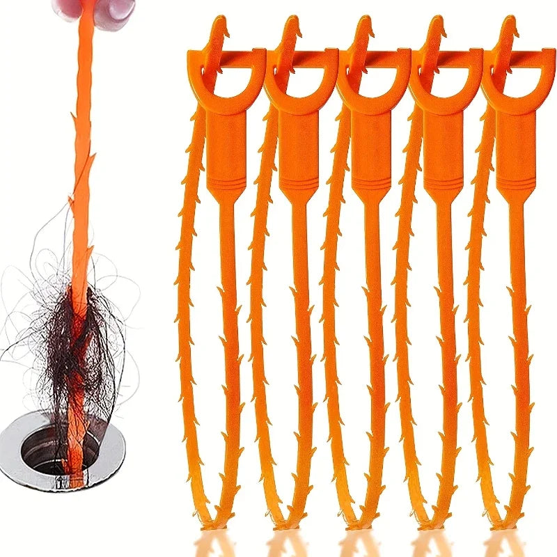 10/5/3PCS Drainage Blockage Remover Shower Clean The Sink Snake Bathroom Accessories Hair Blockage Garbage Sewer Dredging To…
