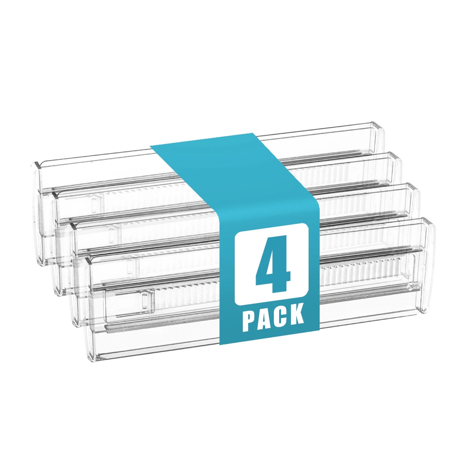 Drawer Dividers 4/6/8/12 Pack, Plastic Drawer Dividers for Baby Clothes, Kitchen Cutlery and Office Storage, Easy to Install…