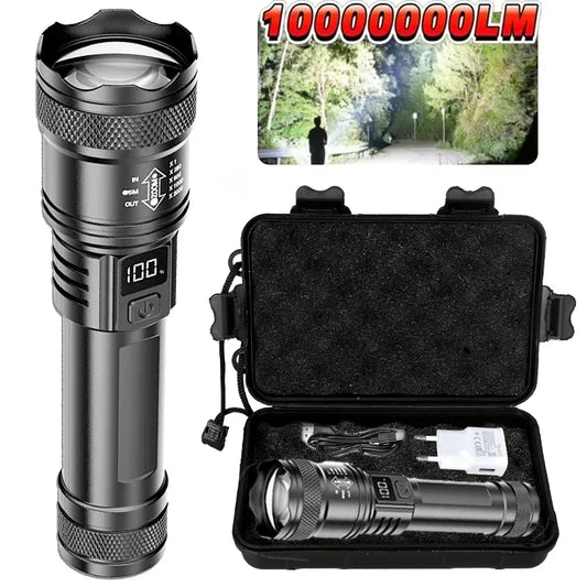 2000LM Ultra Bright P50 LED Flashlight Tactical EDC Emergency Spotlight Telescopic Zoom Handheld Torch with 14500/18650 Batt…