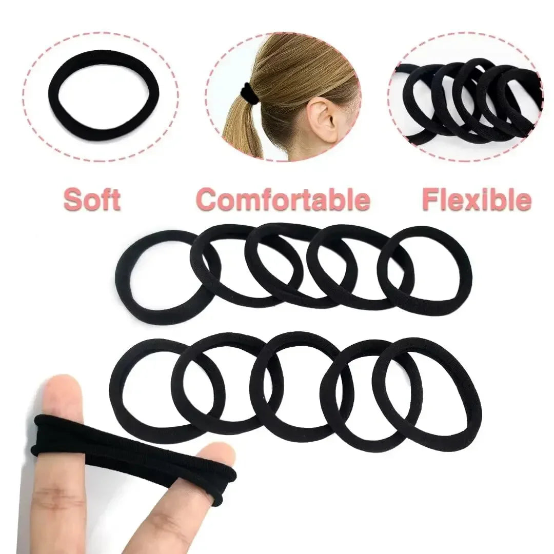 30-200pcs Hair Accessories for Women girl Basic Hair Bands Headband Hair Ropes Ties Ponytail Holder Simple and Fashionable N…