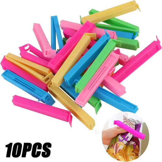 10/20PCS Kitchen Storage Food Snack Seal Sealing Bag Clips Sealer Clamp Plastic Tool Kitchen Accessories Food Bag Clips