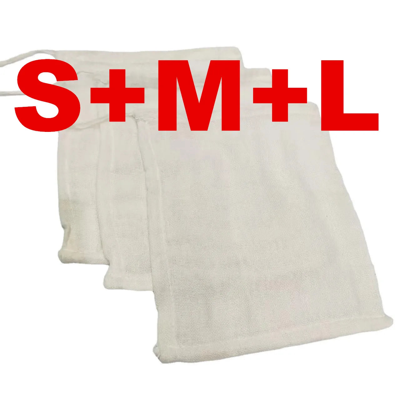 Reusable Cheese Cloth Filter Bags for Tea Yogurt Cold Brew Milk Tea Strainers Soap Herbs Spice Strainers Muslin Drawstring B…