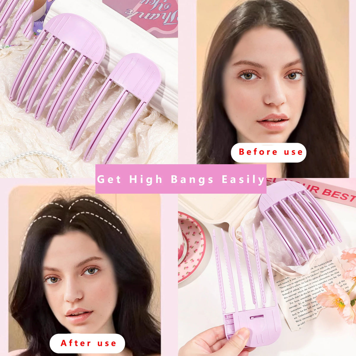 Fluffy Hairpin Curling Bangs Clips Hair Roots Volumizing Hair Clips Women Curling Fixed Shape Clips Fashion Volume Hair Roll…
