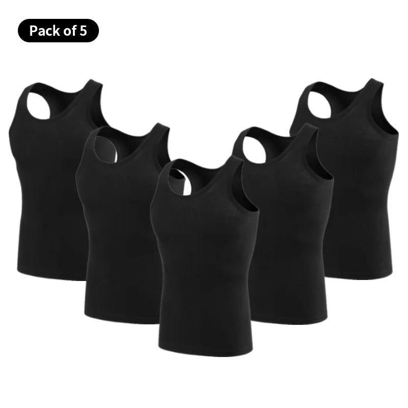 1/3/5 Piece Men's Cotton Sports Skinny Vest Teenagers Leisure Joker Sleeveless T Men's Fitness Training Simple Top - image 11