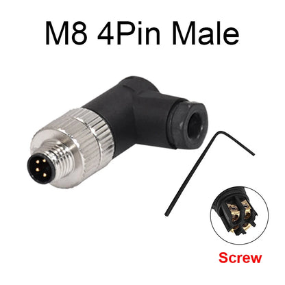 M8 Sensor Connector Waterproof Male&Female Plug Straight Angle Screw Threaded Coupling 3Pin 4Pin - image 19