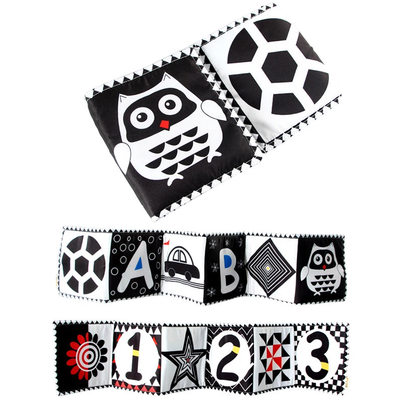 Soft Baby Books 3D Touch Feel High Contrast Cloth Book Sensory Early Learning Stroller Toys for Infant Toddler Gifts 0-12 Mo…