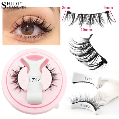 Hot 1 Pair Magnetic Eyelashes Handmade Fluffy Faux Mink Lashes Reusable Natural False Eyelashes and Magnetic Tweezers Set Ma…