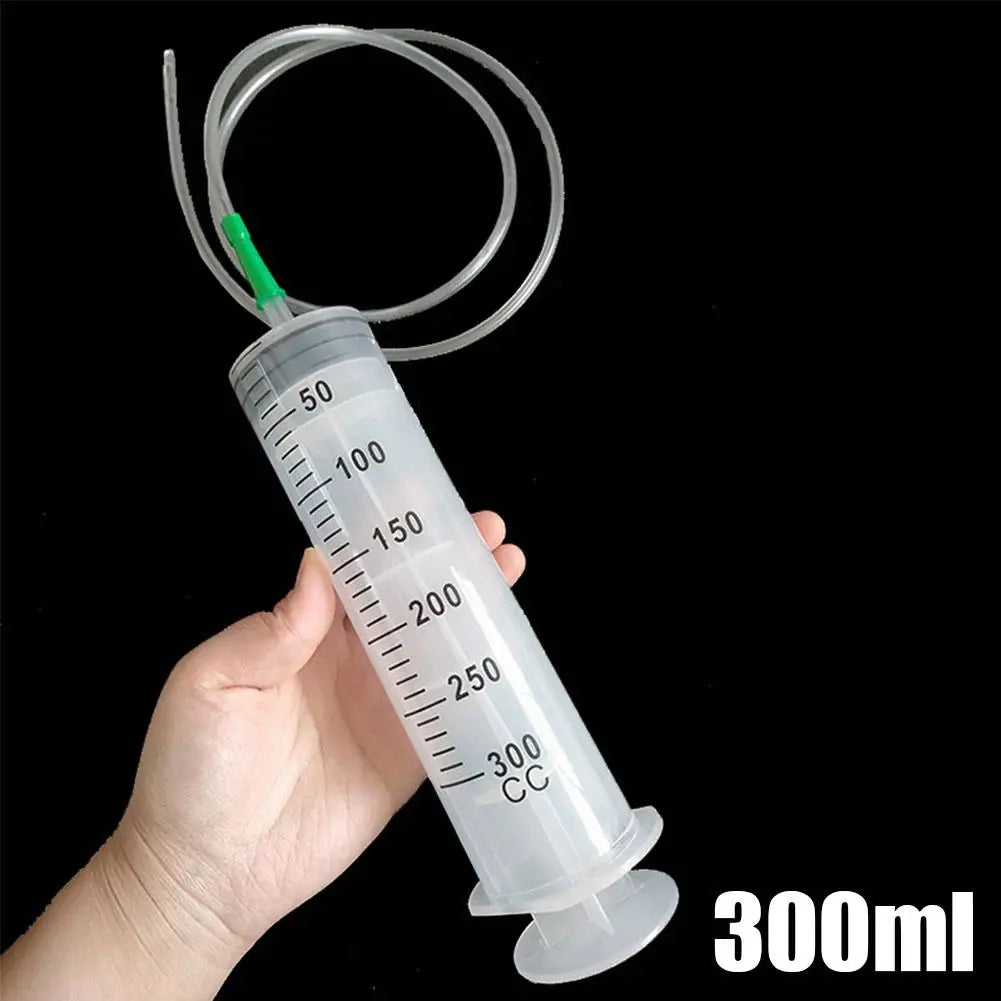 100/300/550ml Large Capacity Syringes Oil Pump With 1m Hose Pet Feeding Measuring Pump Hydroponics Nutrient Big Syringe - im…