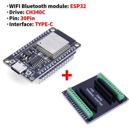 ESP32 32D Development Board / Module Wireless WiFi Bluetooth module Ultra-Low Power Consumption Dual Core 30Pin Smart Home -…