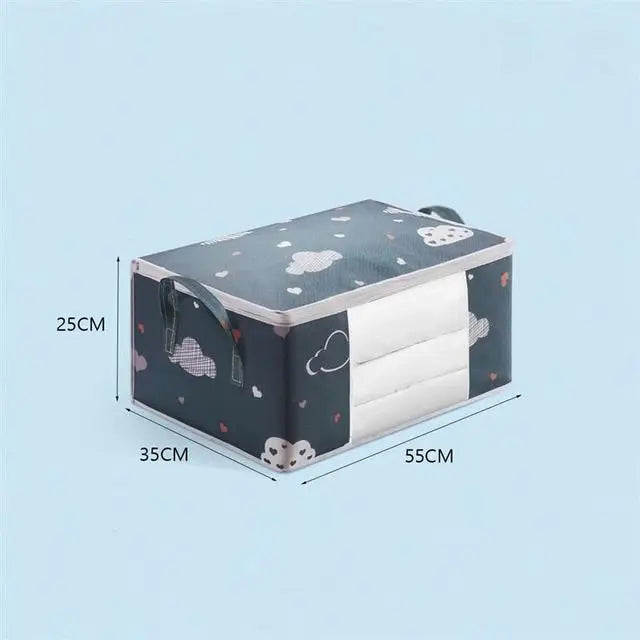 Large Capacity Clothes Storage Bag Organizer With Reinforced Handle Suitable For Blankets Bedding Foldable With Sturdy Zippe…