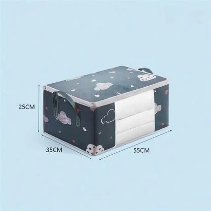 Large Capacity Clothes Storage Bag Organizer With Reinforced Handle Suitable For Blankets Bedding Foldable With Sturdy Zippe…