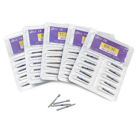 10Pcs/Pack WellCK Dental Diamond Burs Drill 59 Sizes FG 1.6mm Bur for High Speed Handpiece Dentistry Tools - image 2