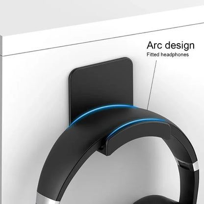 Universal Headphone Stand Adhensive Plastic Wall Mount Hanger Under Desk Headset Rack Holder Support for Gaming Earphone Bra…