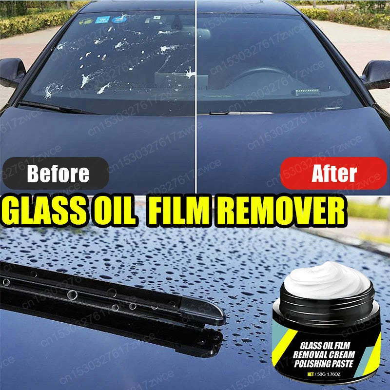 Car Glass Polish Coating Kit for Windshield Oil Film Removal Paste Car Glass Water Repellent Anti Rain Hydrophobic Cleaning…