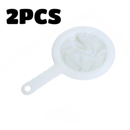 5pcs Soy Milk Wine Filter Bag Nylon Ultra-fine Filter Mesh Sieve for Soy Juice Coffee Milk Food Strainer Spoon Kitchen Colan…