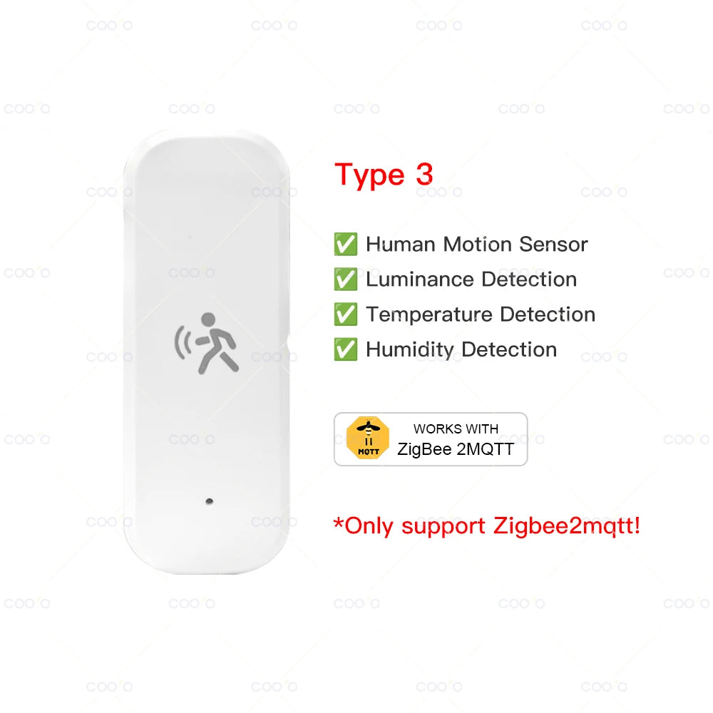 Zigbee 10G MmWave Radar Motion Sensor Human Detector with Illuminance Temperature Humidity Sensor Support Tuya Zigbee2MQTT -…