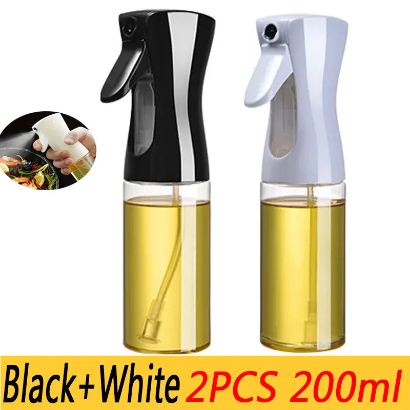 200/300/500ml Oil Spray Plastic Household Kitchen Oil Spray Bottle Or Oil Brush Nebulizing Mist Filling Cooking Dual Use BBQ…