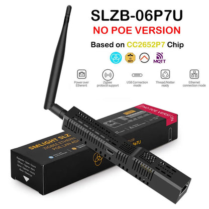 SMLIGHT SLZB-06/M/P7 Zigbee 3.0 to Ethernet,USB,and WiFi gateway coordinator with PoE,works with Zigbee2MQTT,Home Assistant,…