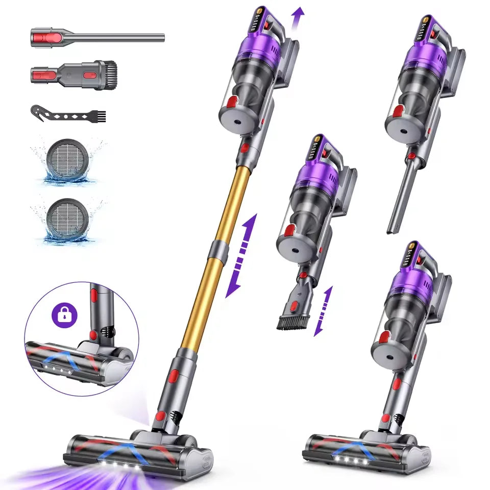 Tdyon Nova Wireless Cordless Vacuum Cleaner 680W High Power 70000PA Strong Suction Stick Vacuum Cleaner, 75 Minutes Long Wor…