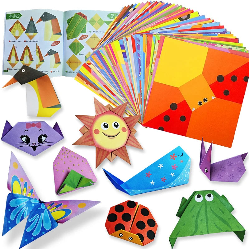 Origami Kit 30/96 Sheets Origami Paper Craft Guiding Book DIY Art Craft Projects Supplies for Beginners Children Kids Boys G…