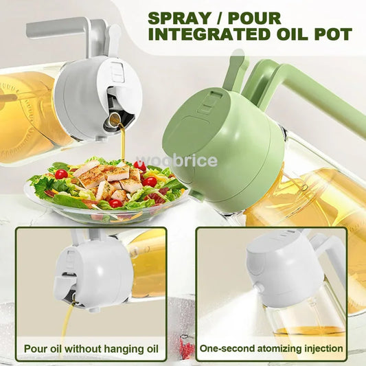 Olive Oil Spray Bottle for Oil Bottle Pouring for Cooking Oil Spices Camping Dispenser with Automatic Lid Spice Shaker - ima…