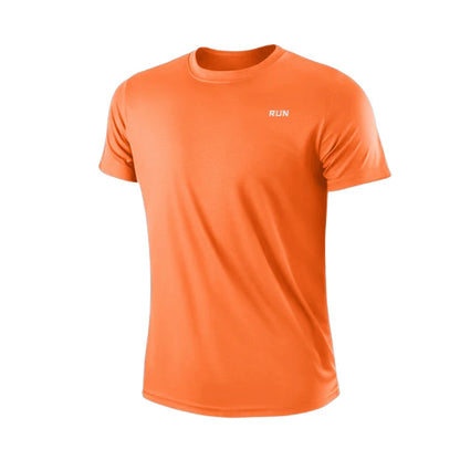 Men's Quick Dry Short Sleeve Gym Running Moisture Wicking Round Neck T-Shirt Training Exercise Gym Sport Shirt Tops Lightwei…