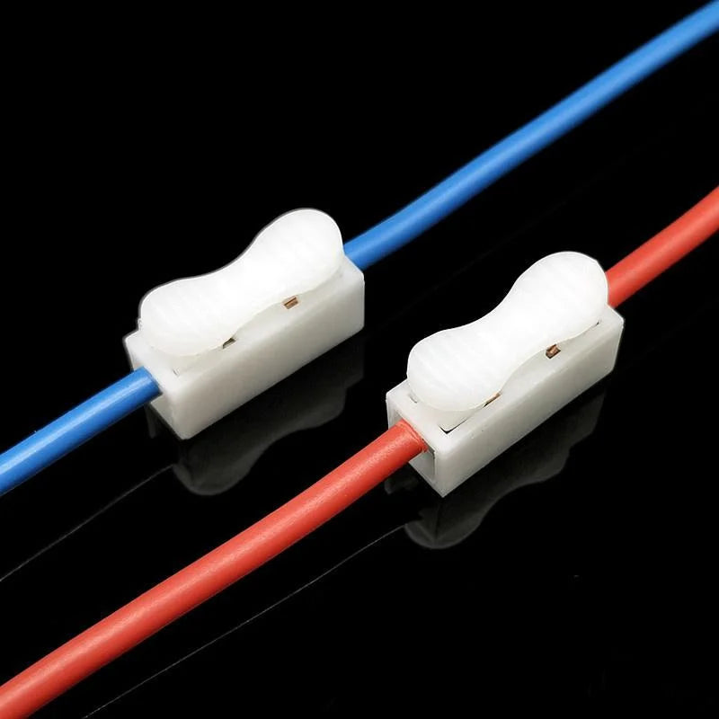 20/50Pcs No Solding Quick 1P 2P Cable Wire Connector No Screw Terminal Block Spring Clamp - image 4