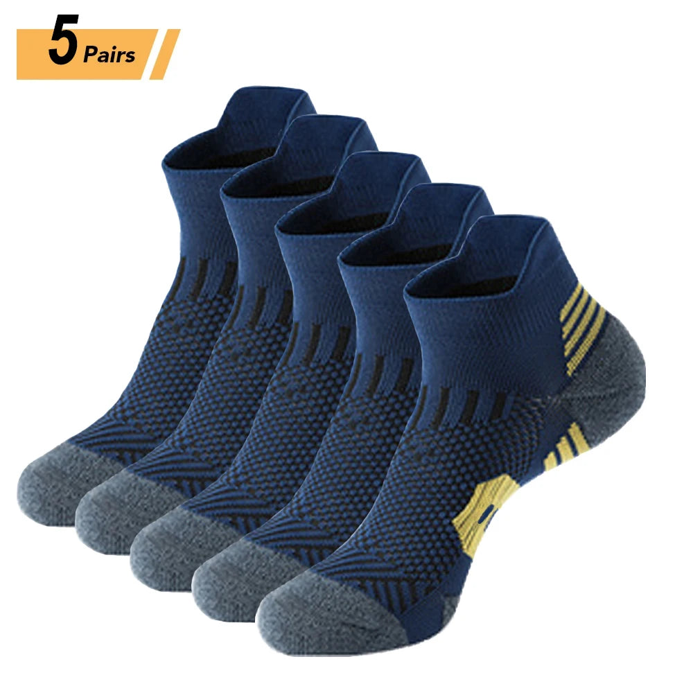 3Pair Professional Fitness Sports Socks Towel Bottom Non-Slip Running Socks Men Women Short Quick-Drying Basketball Training…