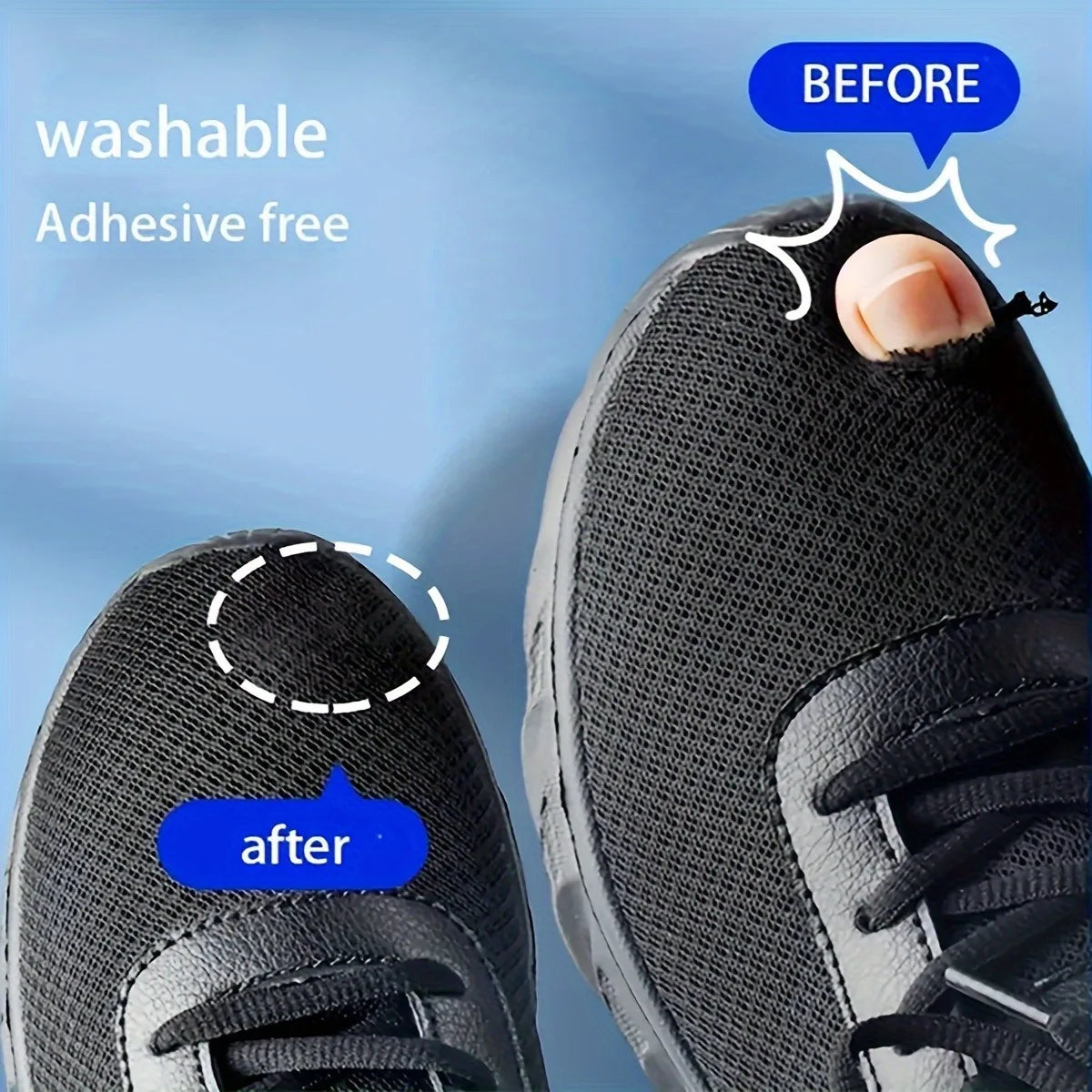 6 Pcs Self-Adhesive Shoe Patches, Strong Waterproof Repair for Holes, Fabric, Mesh, Invisible Shoe Fix, Seamless Shoe Repair…