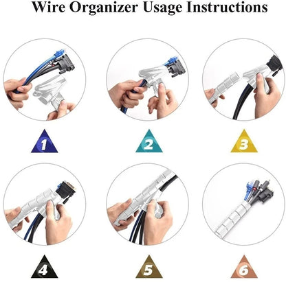 2M/1M Flexible Spiral Cable Wire Protector Cable Organizer Computer Cord Protective Tube Clip Organizer Management Tools 16/…