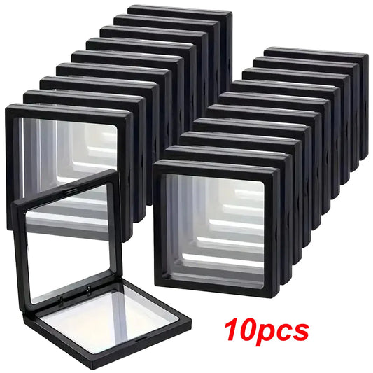 10pcs, Transparent Floating Display Box, Plastic Film Jewelry Packaging Box, Jewelry, Necklace, Ring, and Collectible Storag…