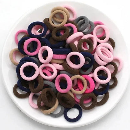 200-1000pcs Women Girls Colorful Nylon Elastic Hair Bands Ponytail Hold Small Hair Tie Rubber Bands Scrunchie Hair Accessori…