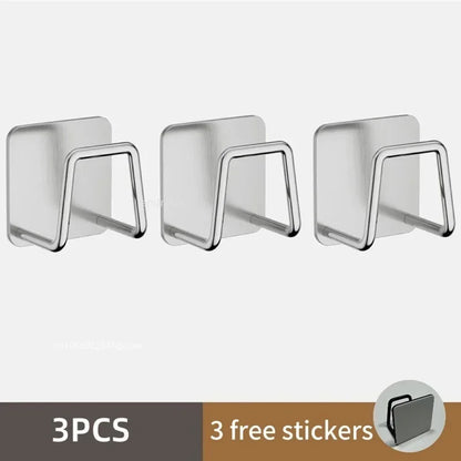 1/3/6pcs Stainless Steel Sink Sponge Rack For Sponge Steel Wire Ball Draining Paste The Inner Wall Of The Sink Kitchen Suppl…