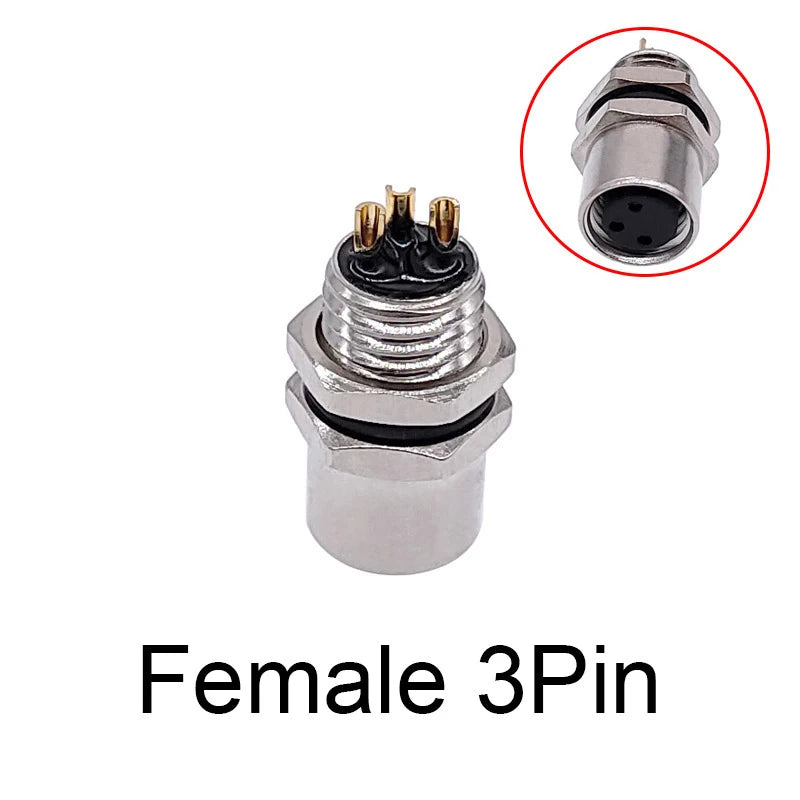 M8 Sensor Connector Waterproof Male&Female Plug Straight Angle Screw Threaded Coupling 3Pin 4Pin - image 13