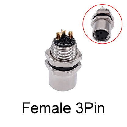 M8 Sensor Connector Waterproof Male&Female Plug Straight Angle Screw Threaded Coupling 3Pin 4Pin - image 13