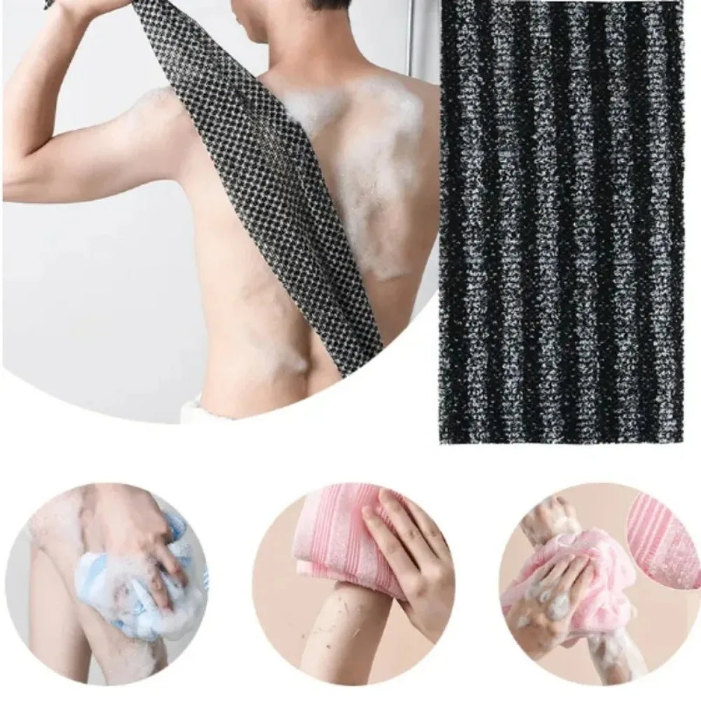 Japanese Rubbing Washcloth Bath Nylon Towel Brush for Back Towels Exfoliating Scrub Shower Sponge Body Bathroom Accessories…