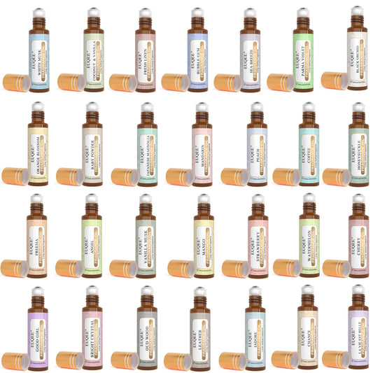 EUQEE 10ml Fragrance Oil Roll-On Long Lasting Scent La Vie Est Belle CHANCE Jadore Cotton Strawberry Mango for Diffuser Burn…