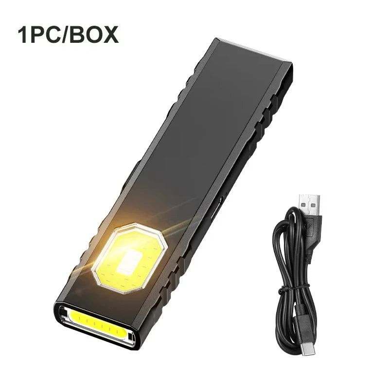 Security Flashing Work Light Warning Light Strong Light Mini Portable Outdoor Maintenance Emergency EDC Flashlight Knife Cap…