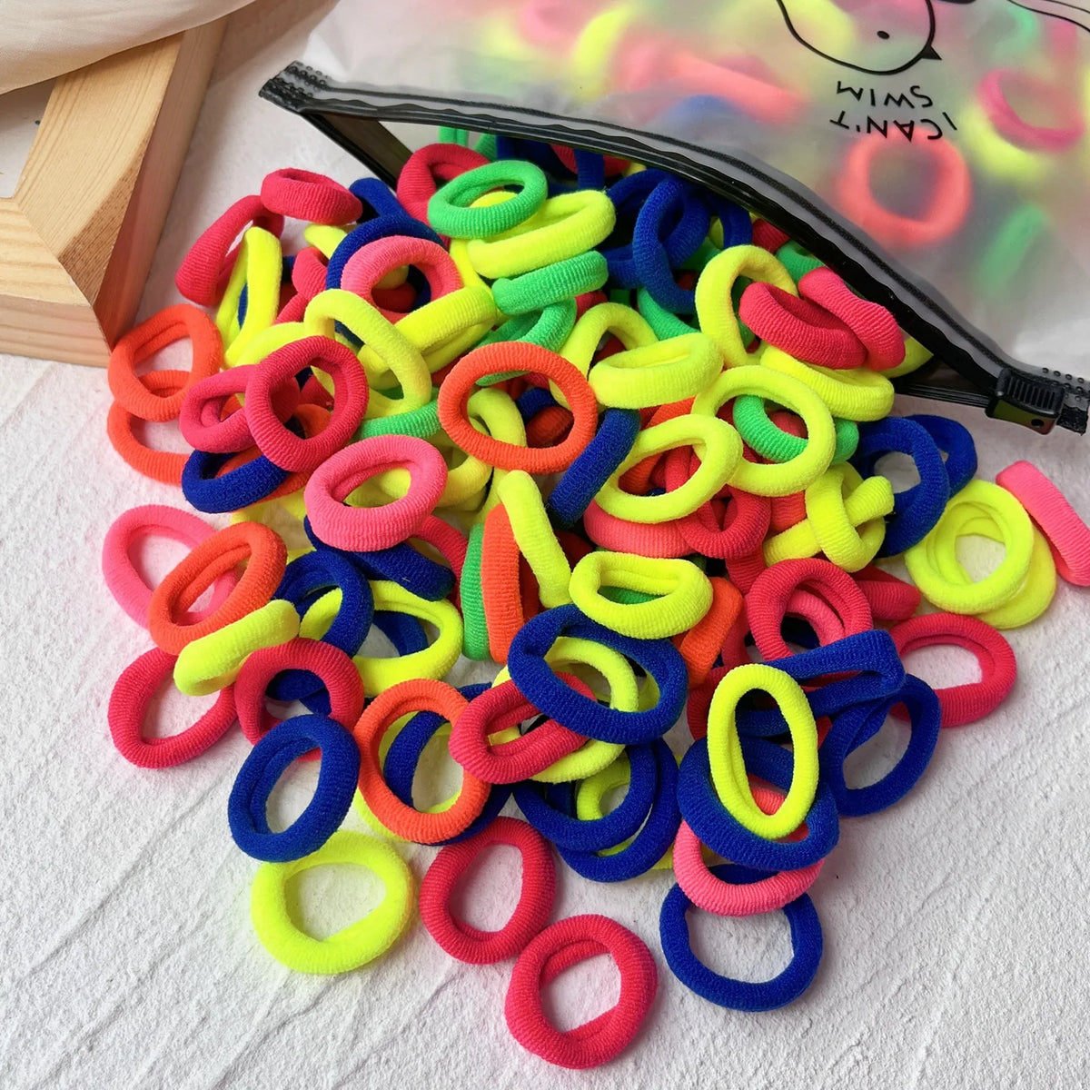 20/50pcs Kids Elastic Hair Bands Girls Sweets Scrunchie Rubber Band for Children Hair Ties Clips Headband Baby Hair Accessor…