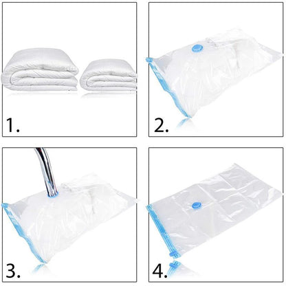 Vacuum Storage Bags With Valve Folding Compressed Space Saving Clothes Storage Big Size For Towel Cloth Blanket - image 6