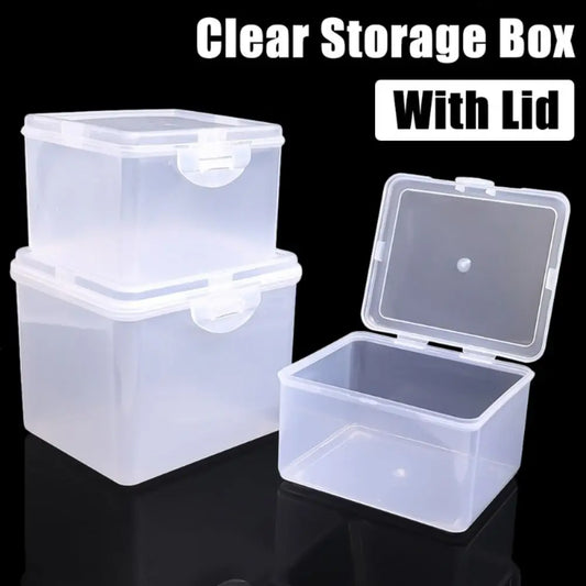 Multi-purpose Clear Storage Case Rectangular Shape Storing Jewelry Headband Small Thing Container Student Stationery Storage…