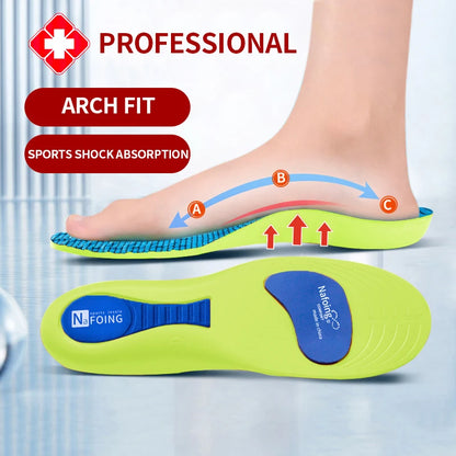 Orthopedic Insoles for Feet Sport Shock-absorbing Insole for Shoes Arch Support Plantar Fasciitis Templates Pads Men Women S…