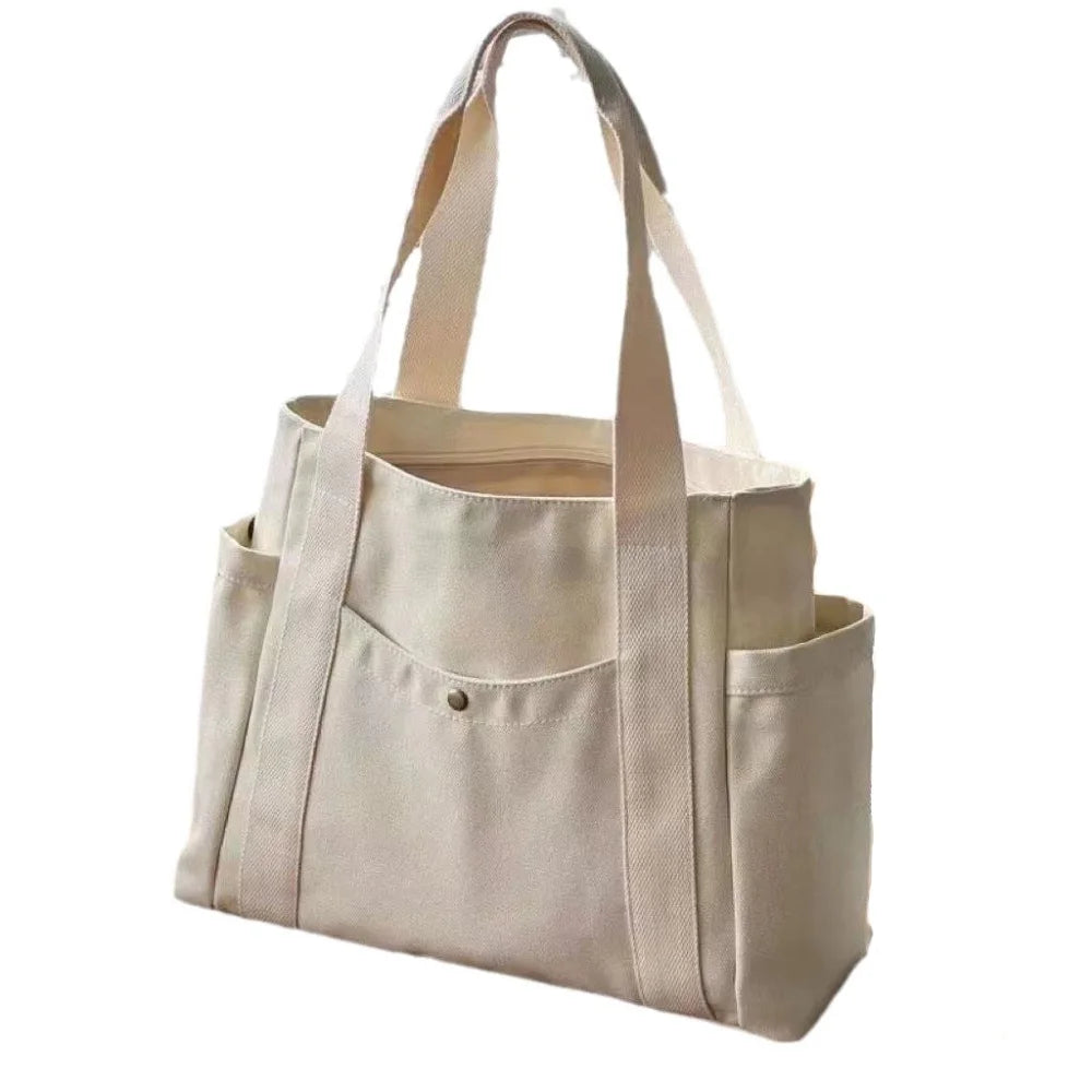 Large Capacity Canvas Tote Bags for Work Commuting Carrying Bag College Style Student Outfit Book Shoulder Bag Shopping Bag…