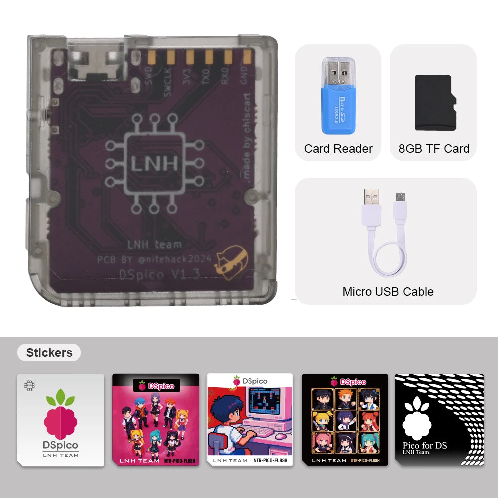 Chiscart DSpico Game Reader Cart Injection Molded Transparent Case with RP2040 MCU For NDS NDSL DSi 3DS Console - image 16