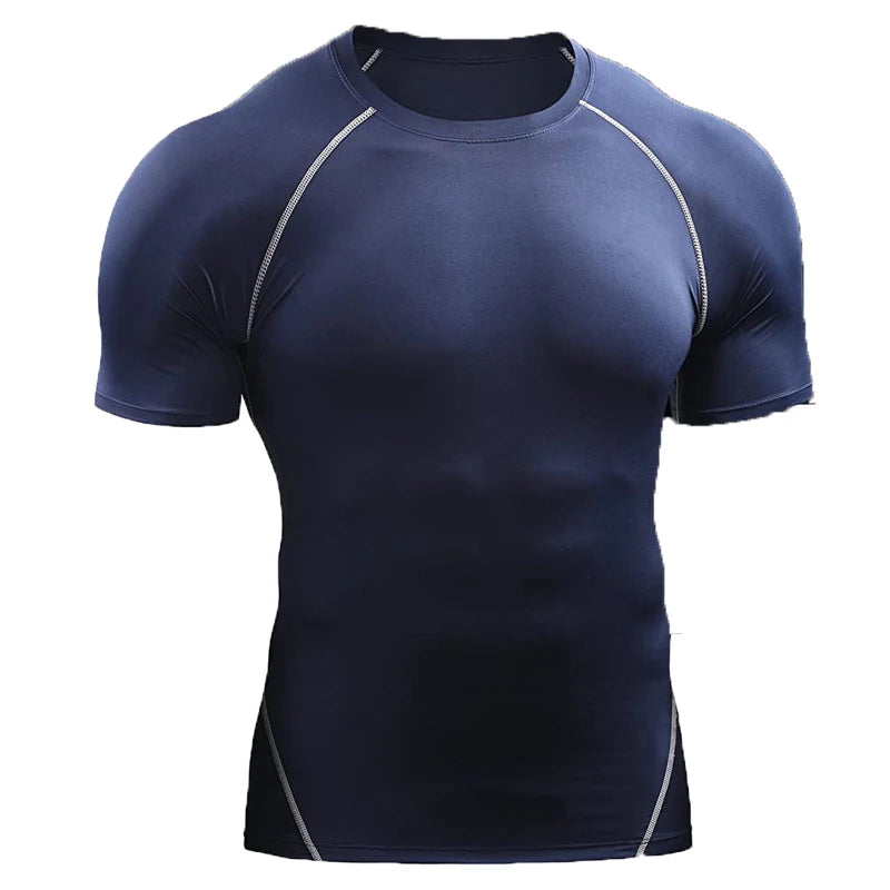 2026 Compression T Shirt Men Summer Sportswear Running T-shirt Elastic Quick Dry Sport Tops Tee Athletic Gym Workout Shirts…