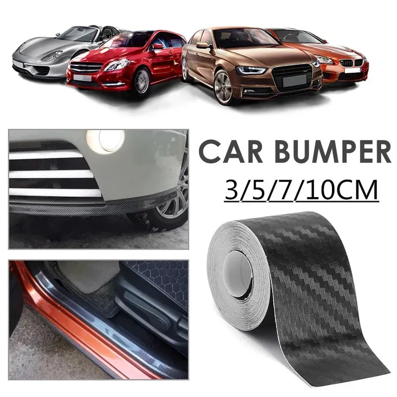 1-5m Nano Carbon Fiber Car Tape Sticker Door Mirror Paste Protector Strip DIY Protection Protective Film Waterproof Adhesive…
