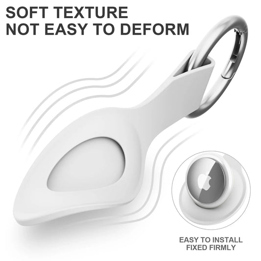 Cover for Apple Airtags Case Silicone Protective Shell Tracker Accessories Anti-scratch Sleeve Keychain for Apple Air Tag Ca…