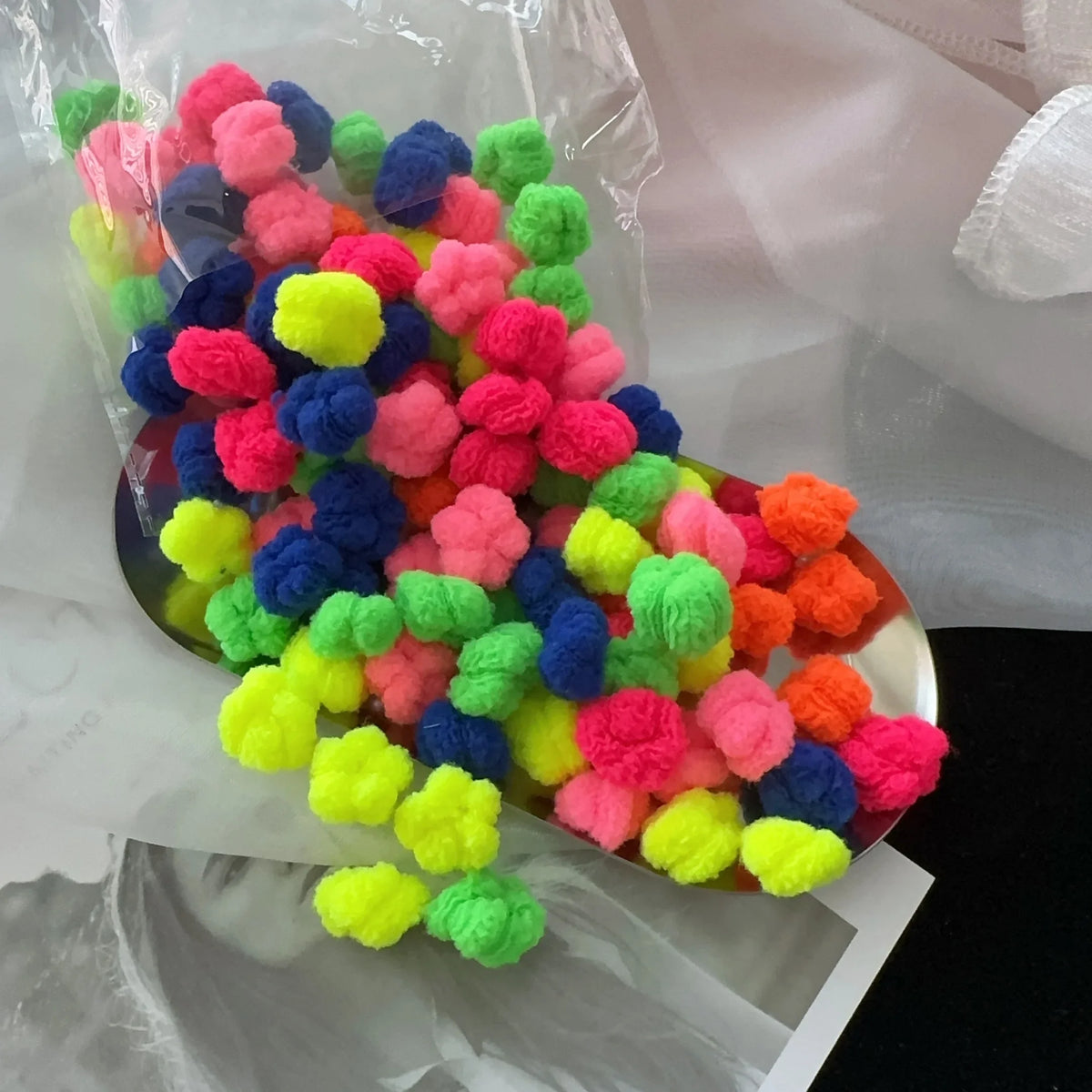 50/100Pcs Colorful Basic Nylon Ealstic Hair Ties for Girls Ponytail Hold Scrunchie Rubber Band Kid Fashion Hair Accessories…